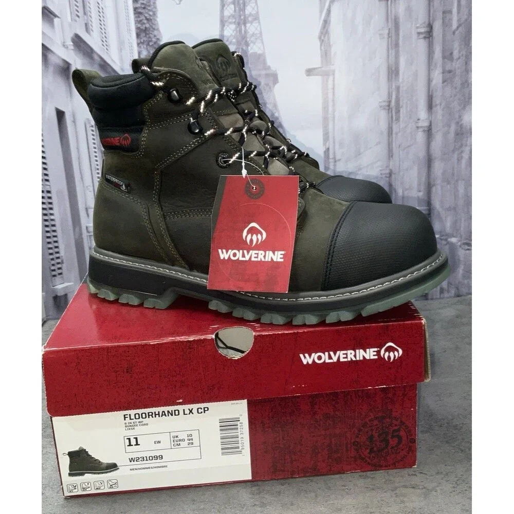 Wolverine Floorhand LX Cap-Toe 6”Work Boot Men Bungee Cord Size 11